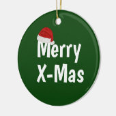 Vrolijk kerstfeest keramisch ornament (Links)