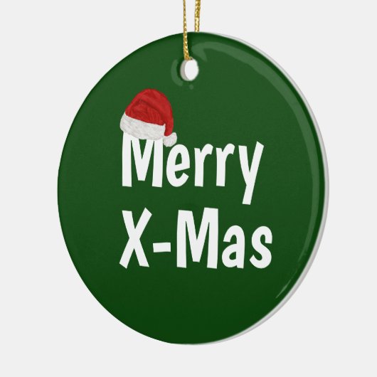 Vrolijk kerstfeest keramisch ornament (Links)