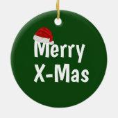 Vrolijk kerstfeest keramisch ornament (Achterkant)