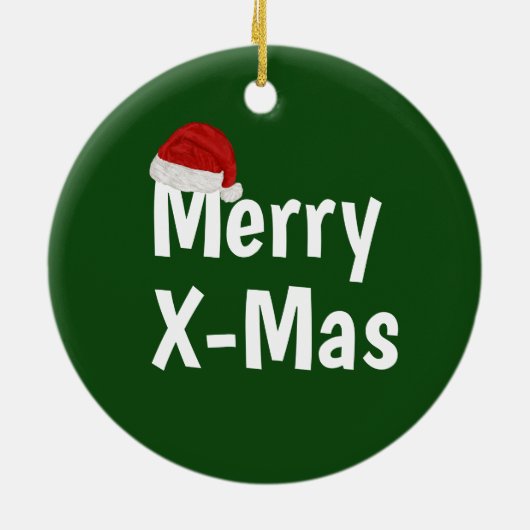 Vrolijk kerstfeest keramisch ornament (Achterkant)