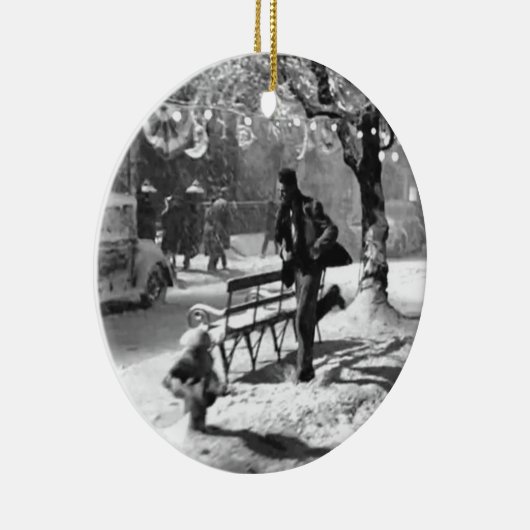 Vrolijk kerstfeest keramisch ornament (Rechts)