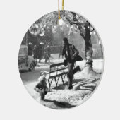 Vrolijk kerstfeest keramisch ornament (Links)