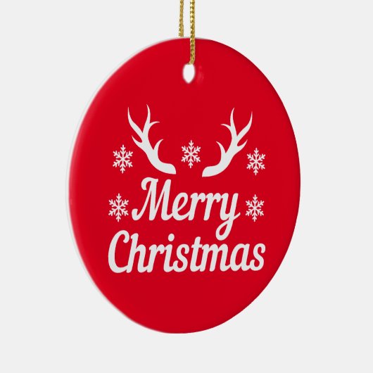 Vrolijk kerstfeest keramisch ornament (Rechts)