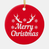 Vrolijk kerstfeest keramisch ornament (Voorkant)