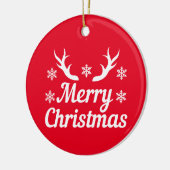 Vrolijk kerstfeest keramisch ornament (Links)