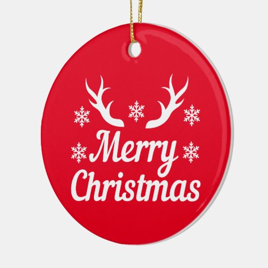 Vrolijk kerstfeest keramisch ornament (Links)