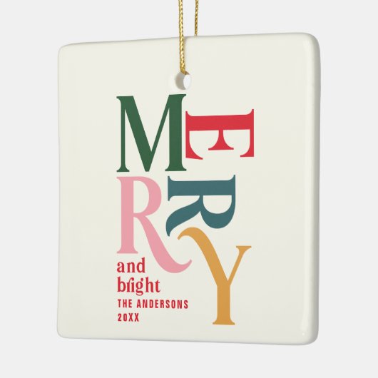  vrolijk kerstfeest keramisch ornament (Links)