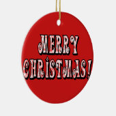 Vrolijk kerstfeest! keramisch ornament (Rechts)