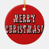 Vrolijk kerstfeest! keramisch ornament (Voorkant)