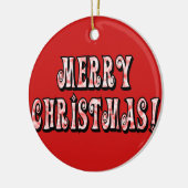 Vrolijk kerstfeest! keramisch ornament (Links)