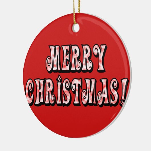 Vrolijk kerstfeest! keramisch ornament (Links)