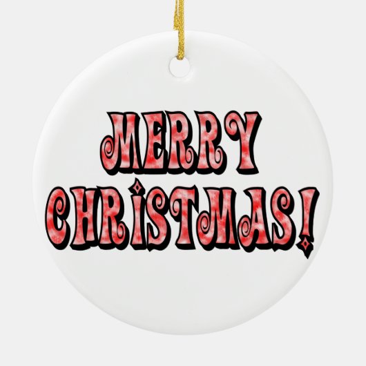 Vrolijk kerstfeest! keramisch ornament (Achterkant)