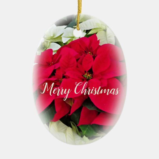 Vrolijk kerstfeest keramisch ornament (Voorkant)