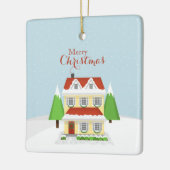 Vrolijk kerstfeest keramisch ornament (Links)