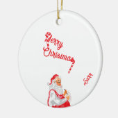 :vrolijk kerstfeest keramisch ornament (Links)