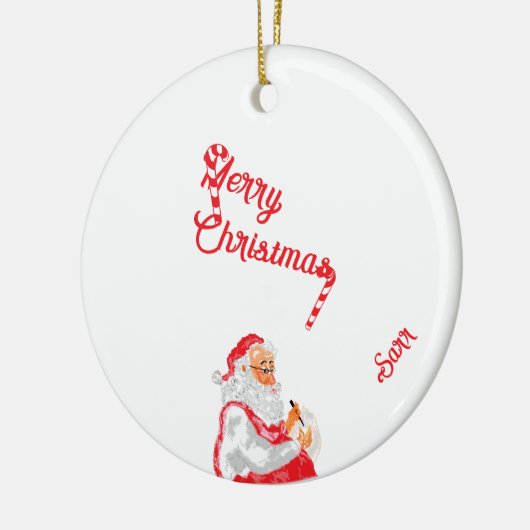 :vrolijk kerstfeest keramisch ornament (Links)