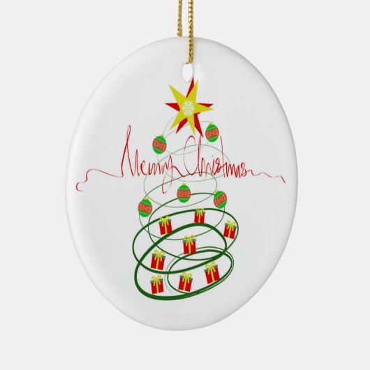 Vrolijk kerstfeest keramisch ornament (Rechts)