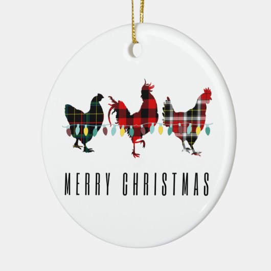 Vrolijk kerstfeest keramisch ornament (Links)