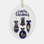 Vrolijk kerstfeest keramisch ornament (Rechts)