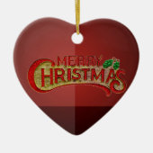 Vrolijk kerstfeest keramisch ornament (Voorkant)