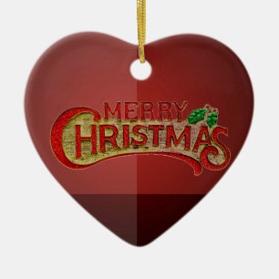 Vrolijk kerstfeest keramisch ornament