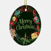 Vrolijk kerstfeest keramisch ornament (Rechts)