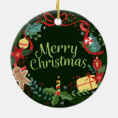 Vrolijk kerstfeest keramisch ornament (Achterkant)