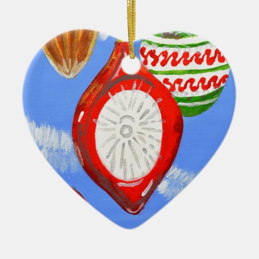 Vrolijk kerstfeest keramisch ornament (Voorkant)