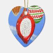 Vrolijk kerstfeest keramisch ornament (Links)