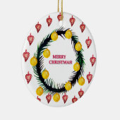 Vrolijk kerstfeest keramisch ornament (Rechts)