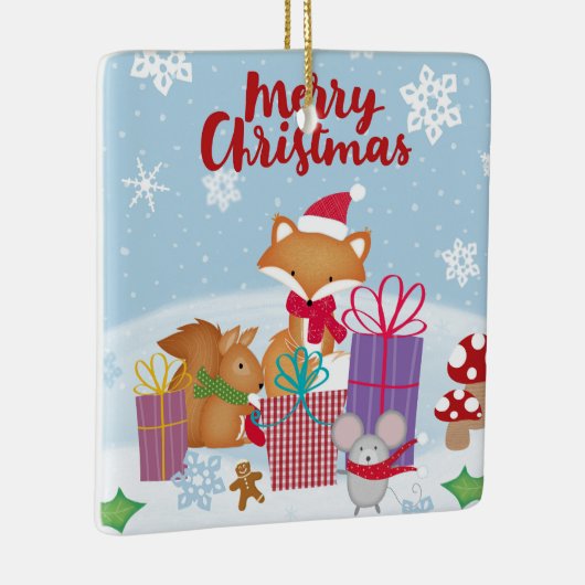 Vrolijk kerstfeest keramisch ornament (Rechts)