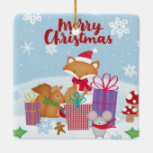 Vrolijk kerstfeest keramisch ornament (Achterkant)