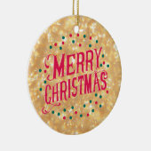 Vrolijk kerstfeest keramisch ornament (Rechts)