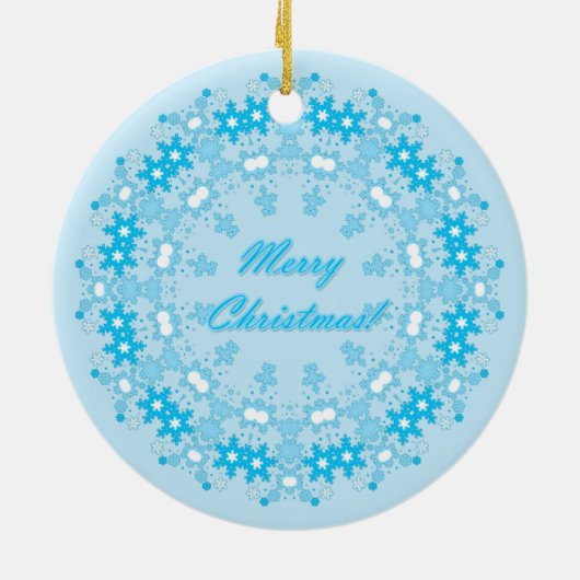 vrolijk kerstfeest keramisch ornament (Achterkant)