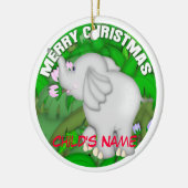 Vrolijk kerstfeest keramisch ornament (Links)