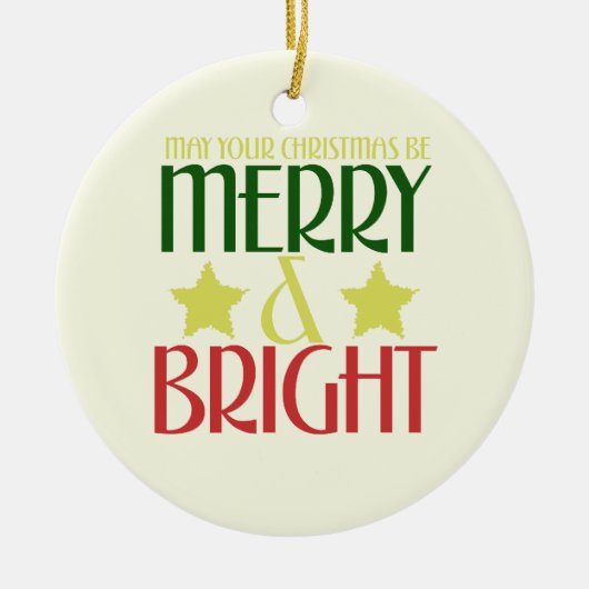 Vrolijk kerstfeest keramisch ornament (Voorkant)