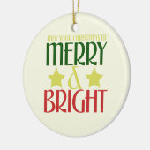 Vrolijk kerstfeest keramisch ornament (Links)