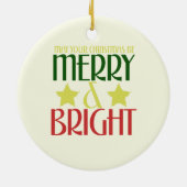 Vrolijk kerstfeest keramisch ornament (Achterkant)