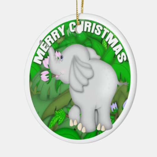 Vrolijk kerstfeest keramisch ornament (Links)