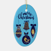 Vrolijk kerstfeest keramisch ornament (Rechts)