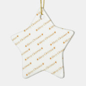 Vrolijk kerstfeest keramisch ornament (Links)