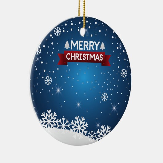 Vrolijk kerstfeest keramisch ornament (Rechts)