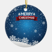 Vrolijk kerstfeest keramisch ornament (Voorkant)