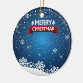 Vrolijk kerstfeest keramisch ornament (Links)