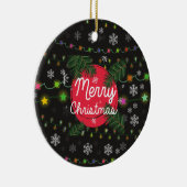 Vrolijk kerstfeest keramisch ornament (Rechts)