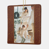 Vrolijk kerstfeest keramisch ornament (Links)