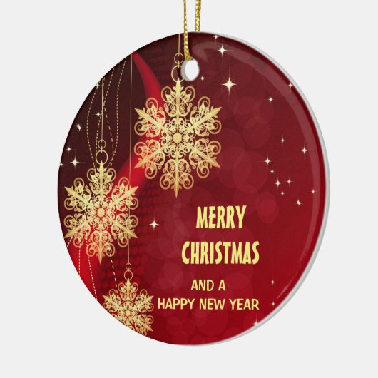 "Vrolijk kerstfeest" Keramisch Ornament (Links)