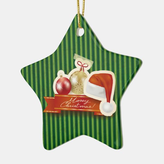 Vrolijk kerstfeest! keramisch ornament (Links)