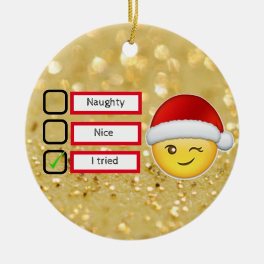 Vrolijk kerstfeest keramisch ornament (Voorkant)