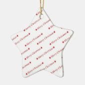 Vrolijk kerstfeest keramisch ornament (Links)
